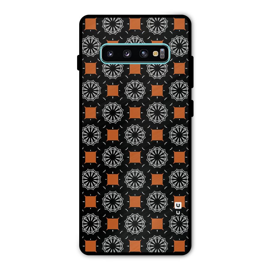 Decorative Wrapping Pattern Metal Back Case for Galaxy S10 Plus