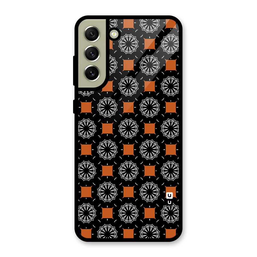 Decorative Wrapping Pattern Metal Back Case for Galaxy S21 FE 5G (2023)