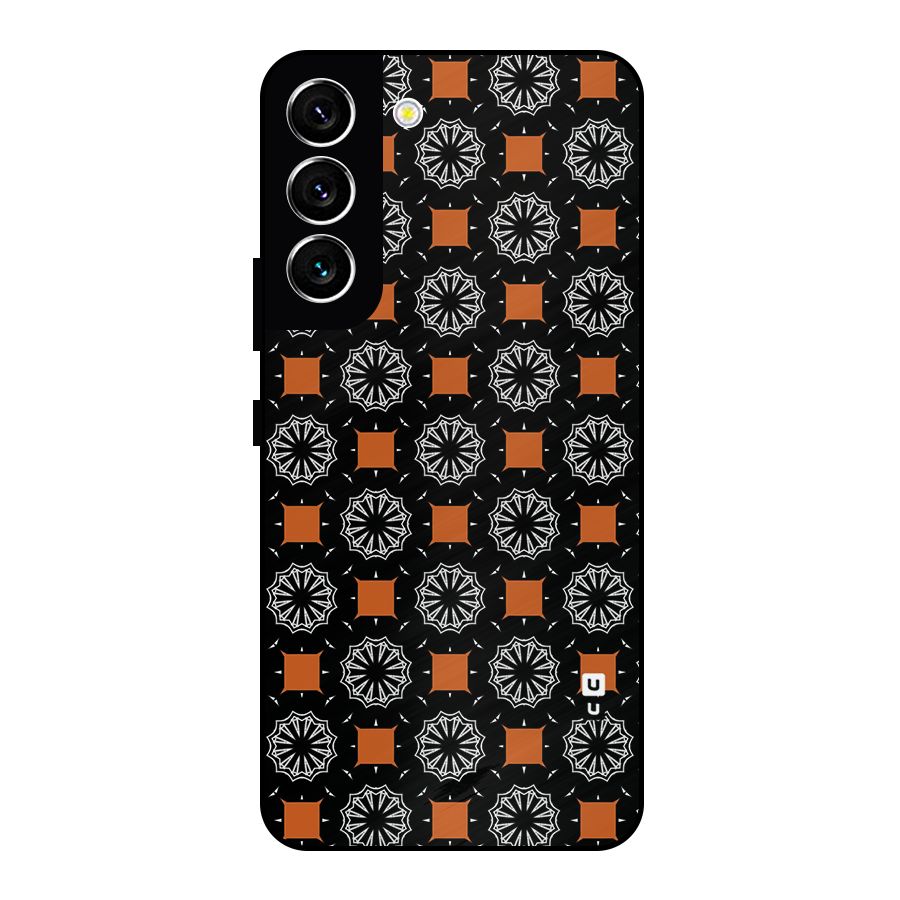 Decorative Wrapping Pattern Metal Back Case for Galaxy S22 5G