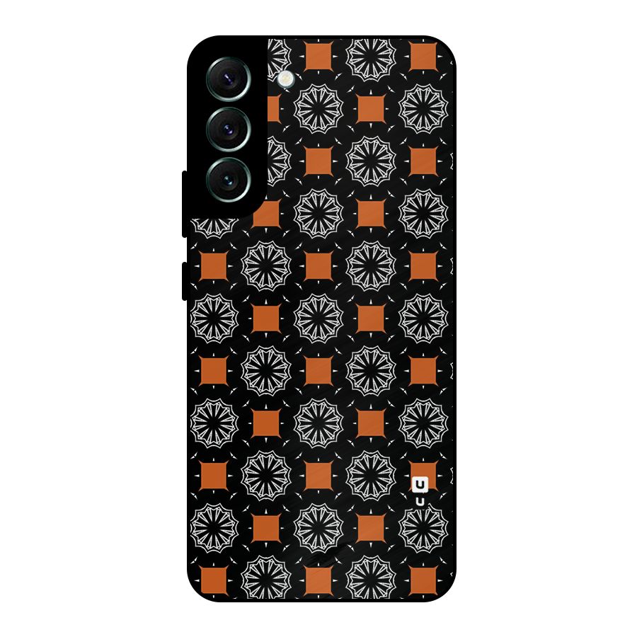 Decorative Wrapping Pattern Metal Back Case for Galaxy S22 Plus 5G
