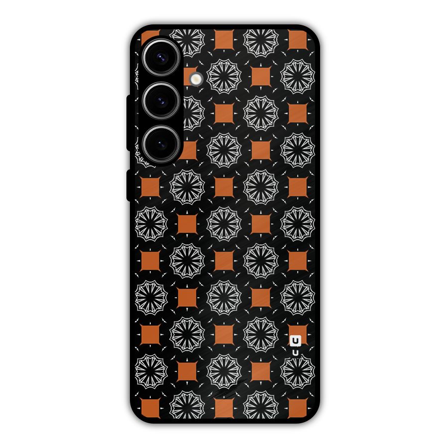 Decorative Wrapping Pattern Metal Back Case for Galaxy S24 Plus