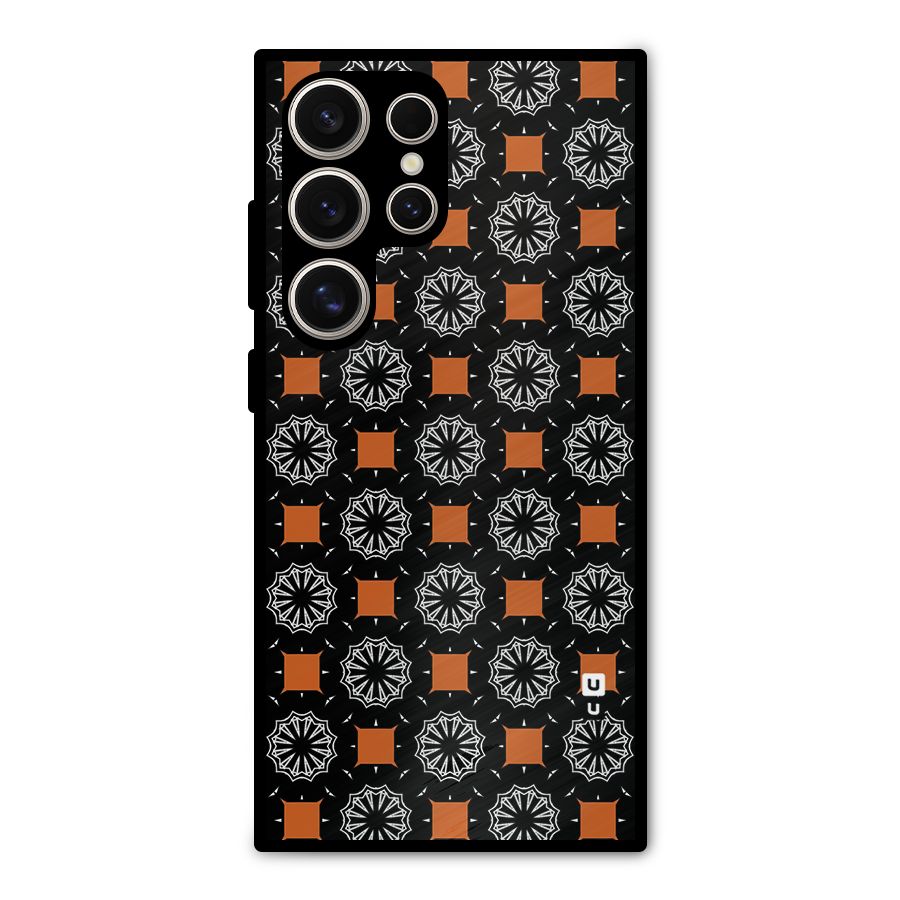Decorative Wrapping Pattern Metal Back Case for Galaxy S24 Ultra