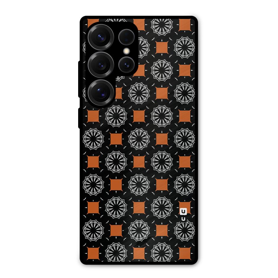 Decorative Wrapping Pattern Metal Back Case for Galaxy S25 Ultra
