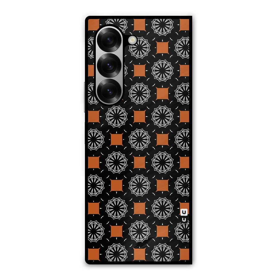 Decorative Wrapping Pattern Metal Back Case for Galaxy Z Fold6