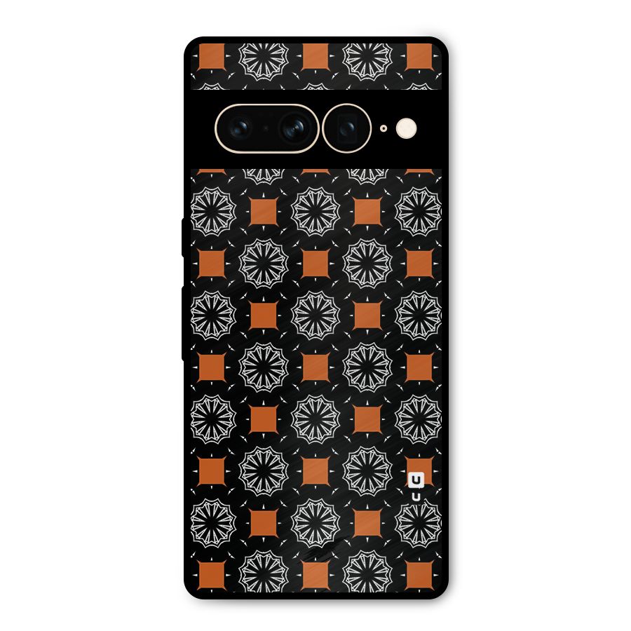 Decorative Wrapping Pattern Metal Back Case for Google Pixel 7 Pro