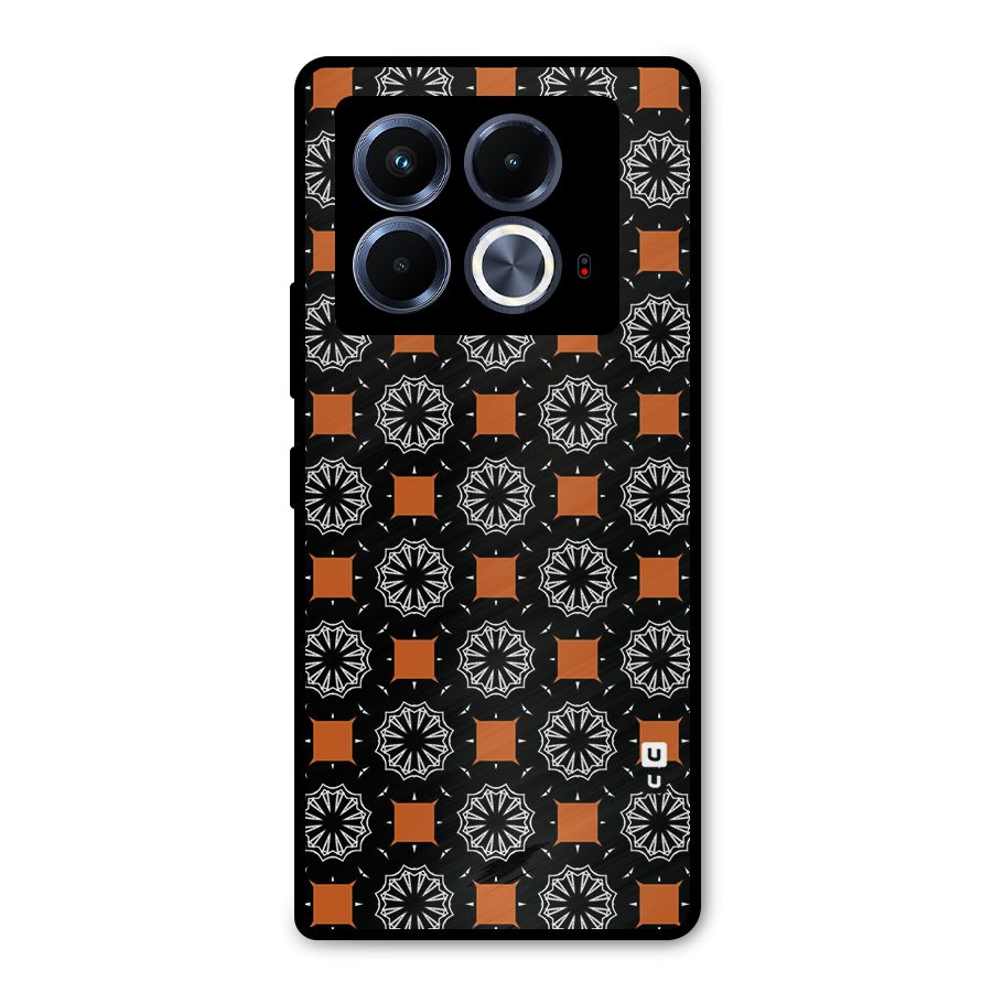 Decorative Wrapping Pattern Metal Back Case for Infinix Note 40 5G