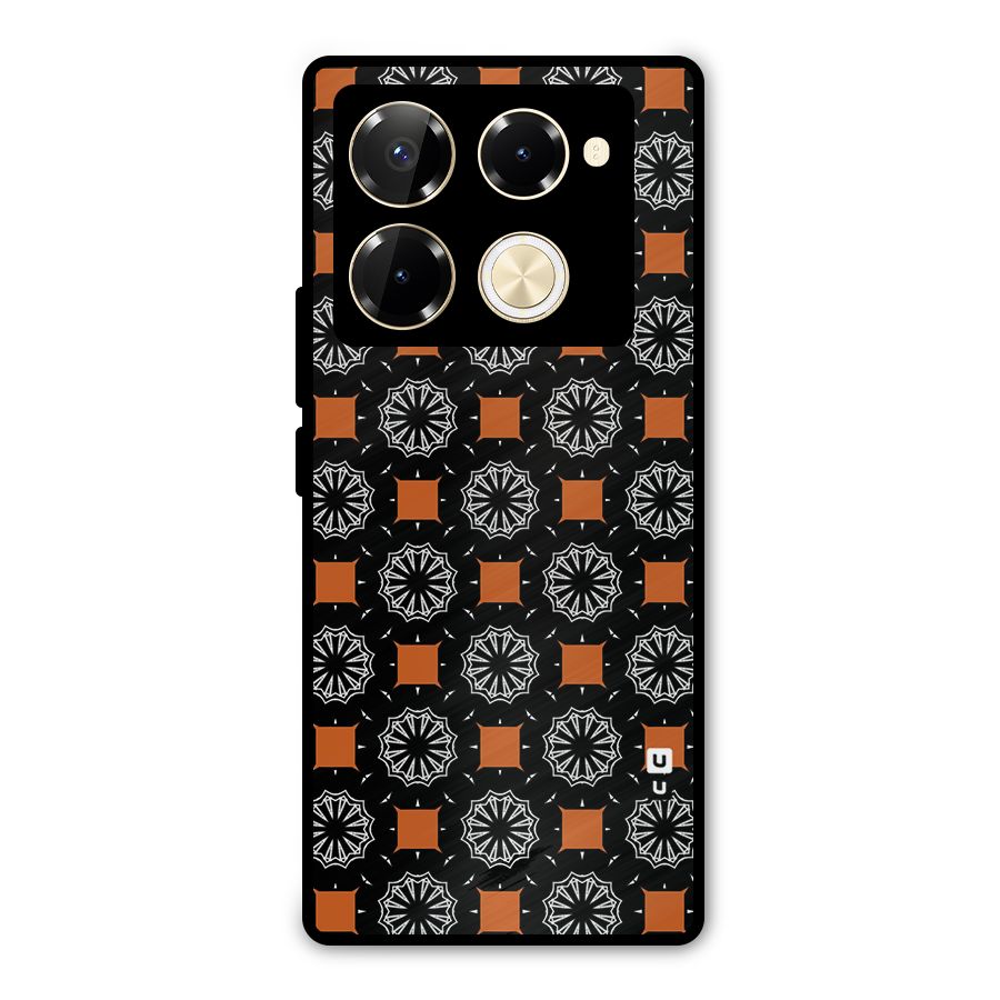 Decorative Wrapping Pattern Metal Back Case for Infinix Note 40 Pro Plus