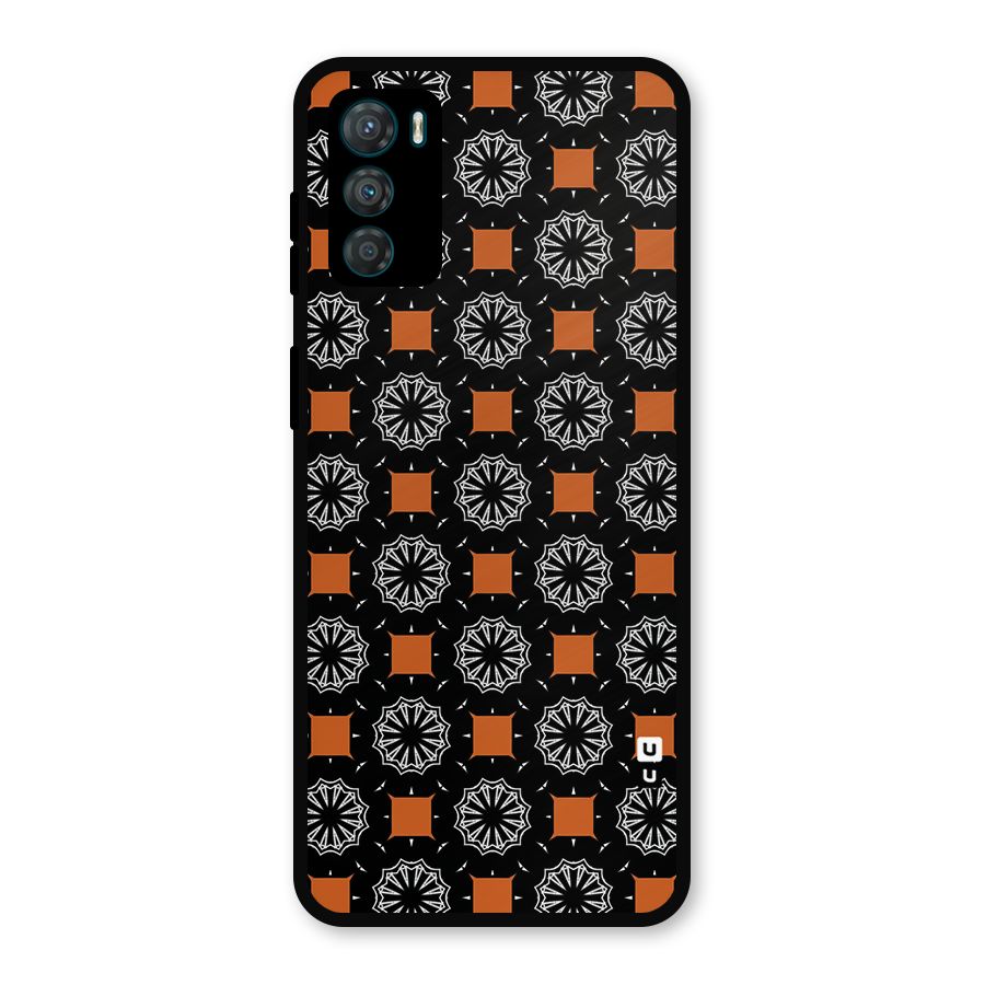 Decorative Wrapping Pattern Metal Back Case for Moto G42