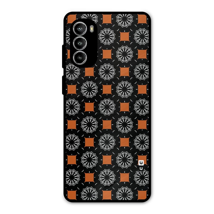 Decorative Wrapping Pattern Metal Back Case for Moto G52