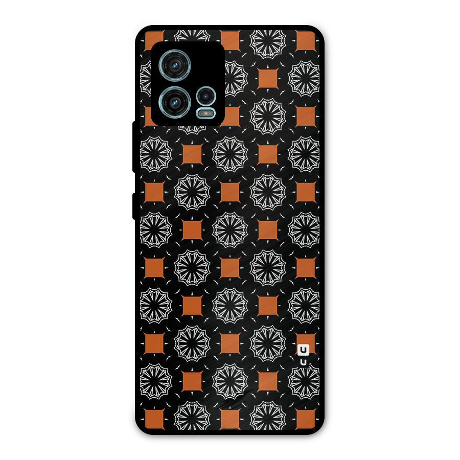 Decorative Wrapping Pattern Metal Back Case for Moto G72