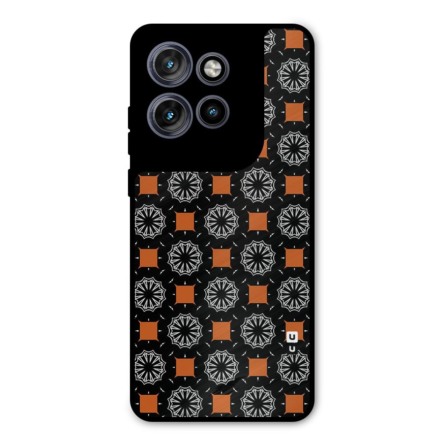 Decorative Wrapping Pattern Metal Back Case for Motorola Edge 50 Neo