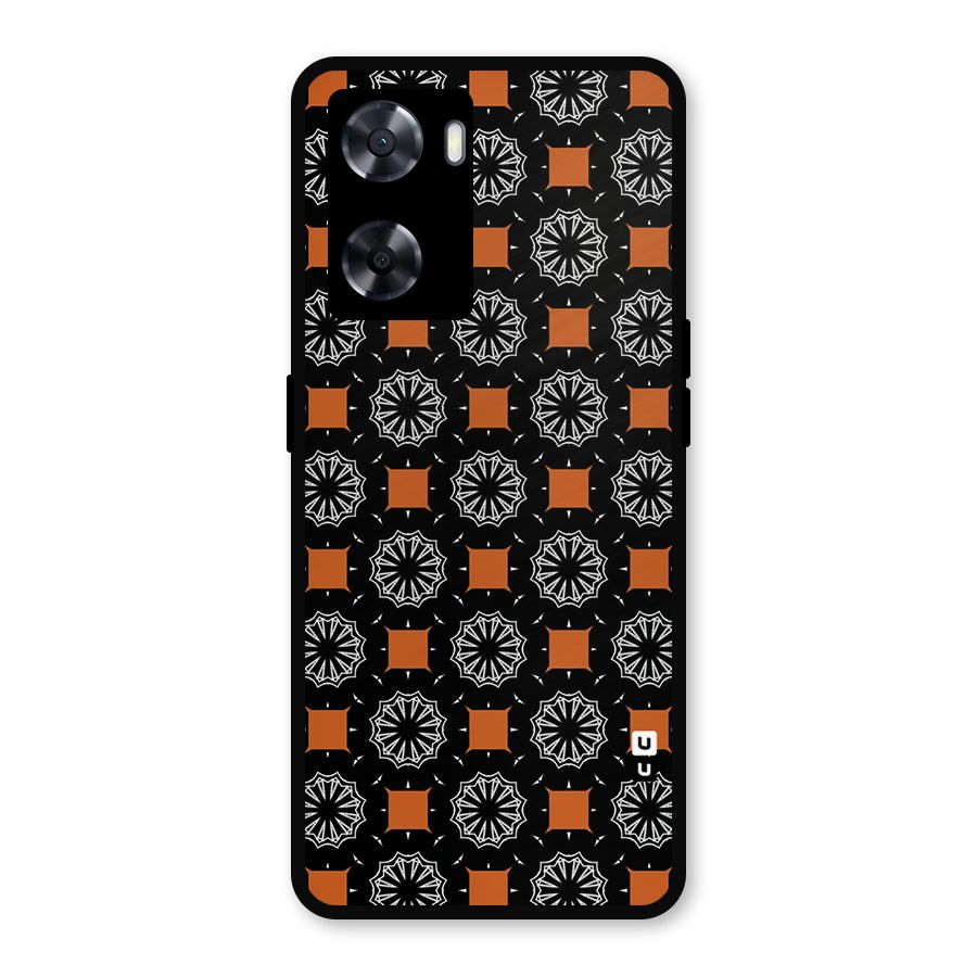 Decorative Wrapping Pattern Metal Back Case for Oppo A57 2022