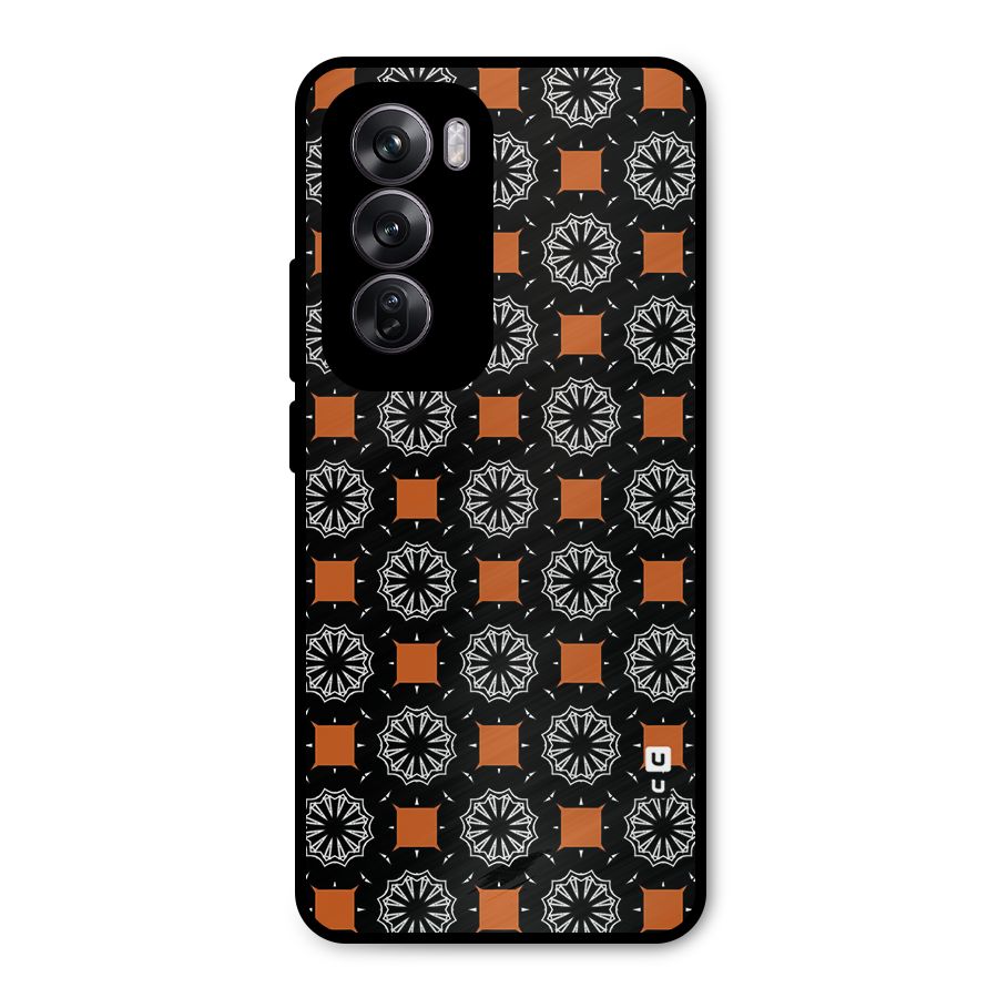 Decorative Wrapping Pattern Metal Back Case for Oppo Reno12 Pro