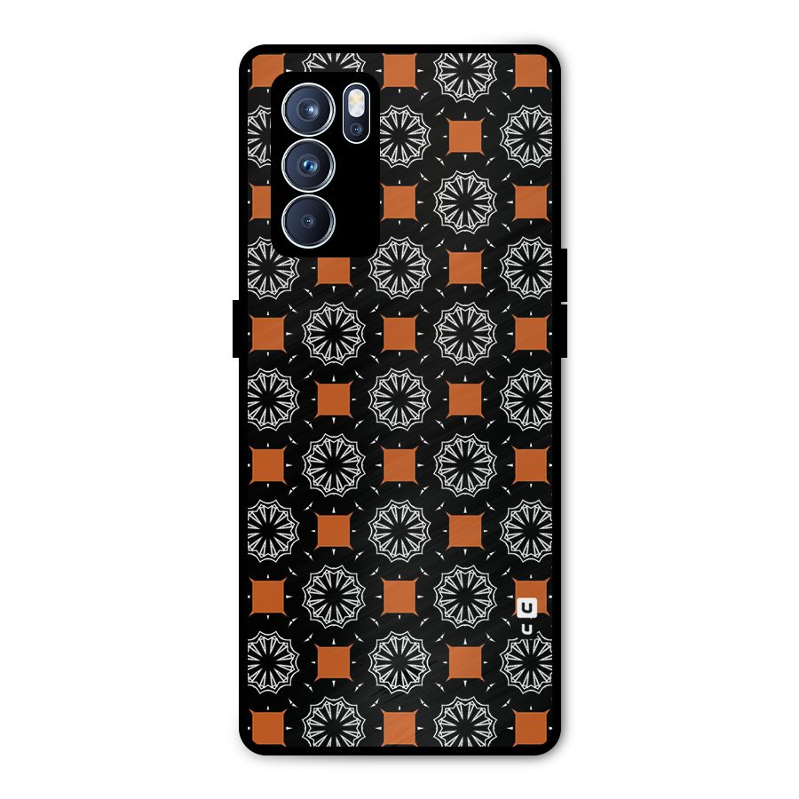 Decorative Wrapping Pattern Metal Back Case for Oppo Reno6 Pro 5G