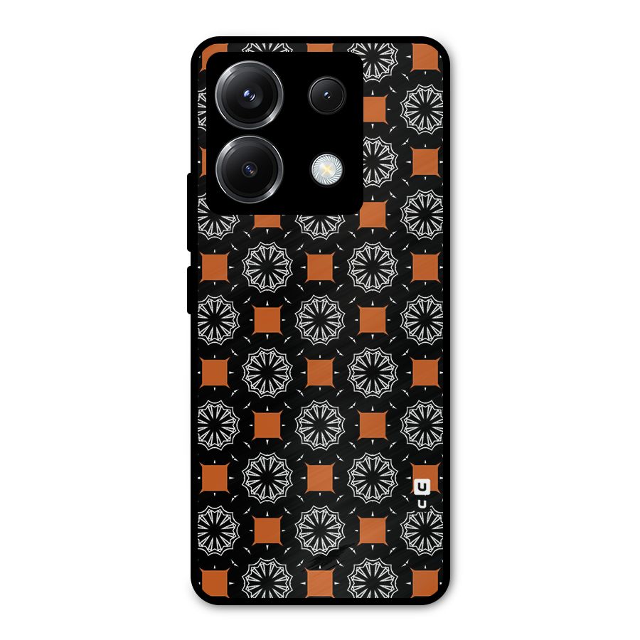 Decorative Wrapping Pattern Metal Back Case for Poco X6