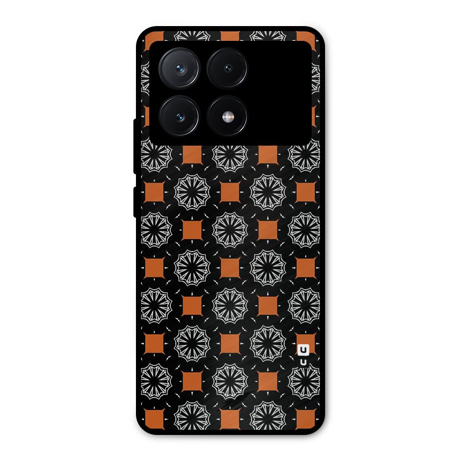 Decorative Wrapping Pattern Metal Back Case for Poco X6 Pro