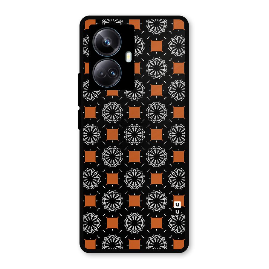 Decorative Wrapping Pattern Metal Back Case for Realme 10 Pro Plus