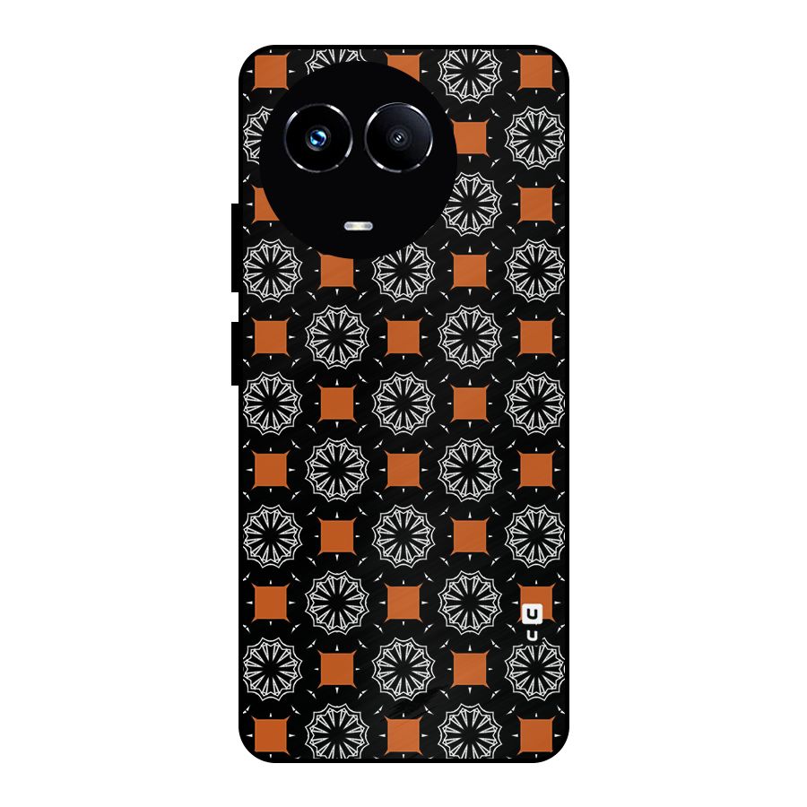 Decorative Wrapping Pattern Metal Back Case for Realme 11 5G