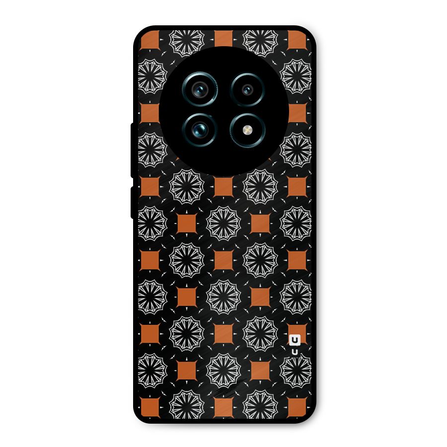 Decorative Wrapping Pattern Metal Back Case for Realme 13 Pro Plus