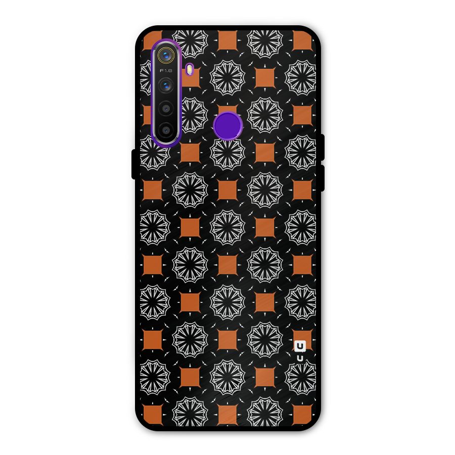 Decorative Wrapping Pattern Metal Back Case for Realme 5