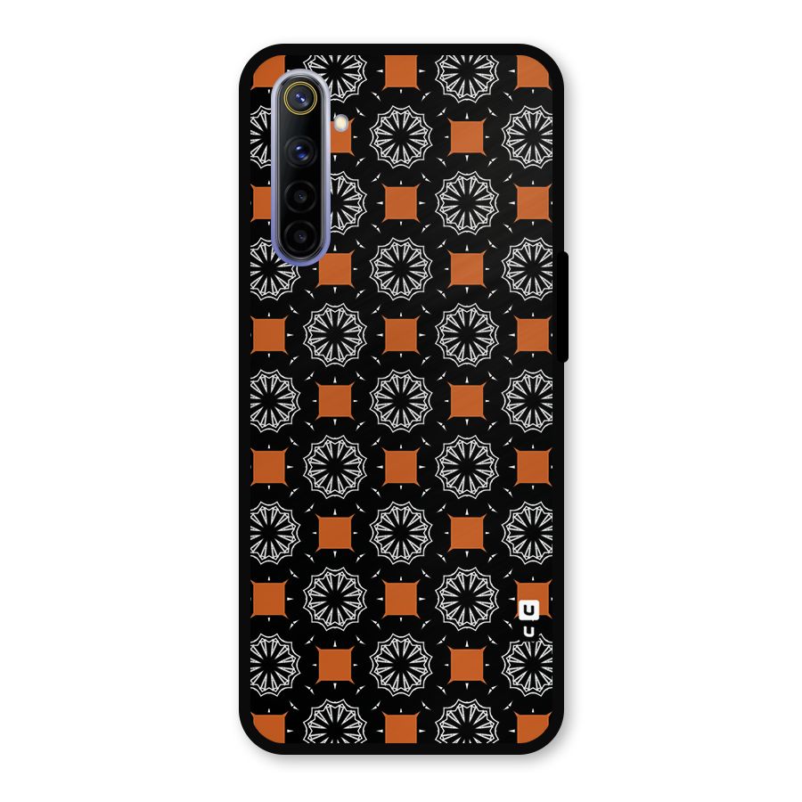 Decorative Wrapping Pattern Metal Back Case for Realme 6