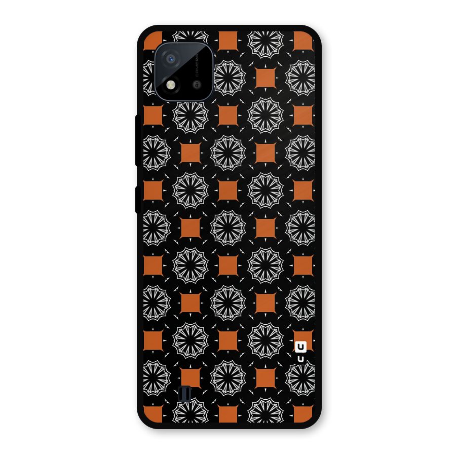 Decorative Wrapping Pattern Metal Back Case for Realme C11 2021