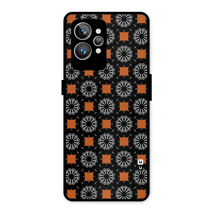 Decorative Wrapping Pattern Metal Back Case for Realme GT2 Pro