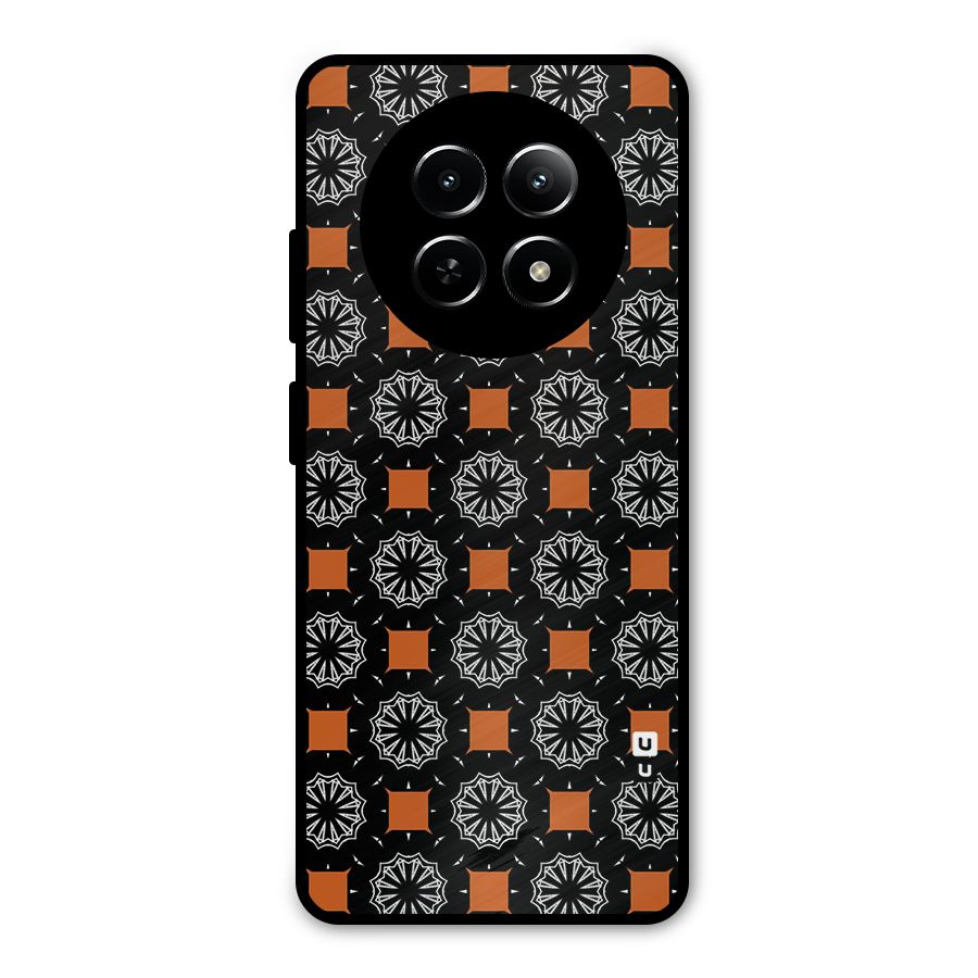 Decorative Wrapping Pattern Metal Back Case for Realme Narzo N65