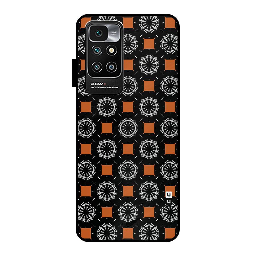 Decorative Wrapping Pattern Metal Back Case for Redmi 10 Prime