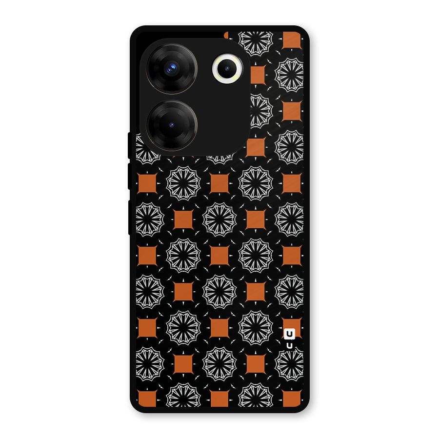 Decorative Wrapping Pattern Metal Back Case for Tecno Camon 20 Pro