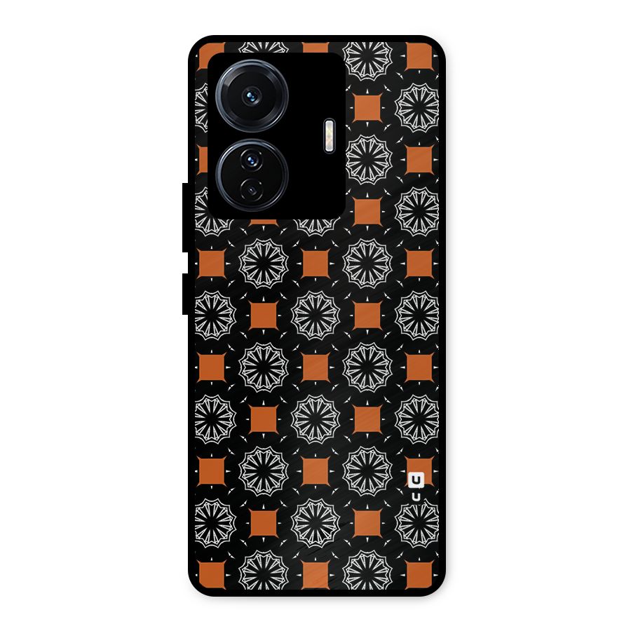 Decorative Wrapping Pattern Metal Back Case for Vivo T1 Pro