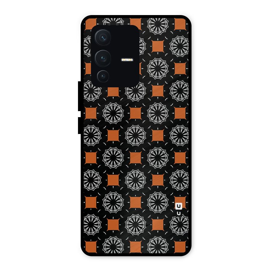 Decorative Wrapping Pattern Metal Back Case for Vivo V23 5G