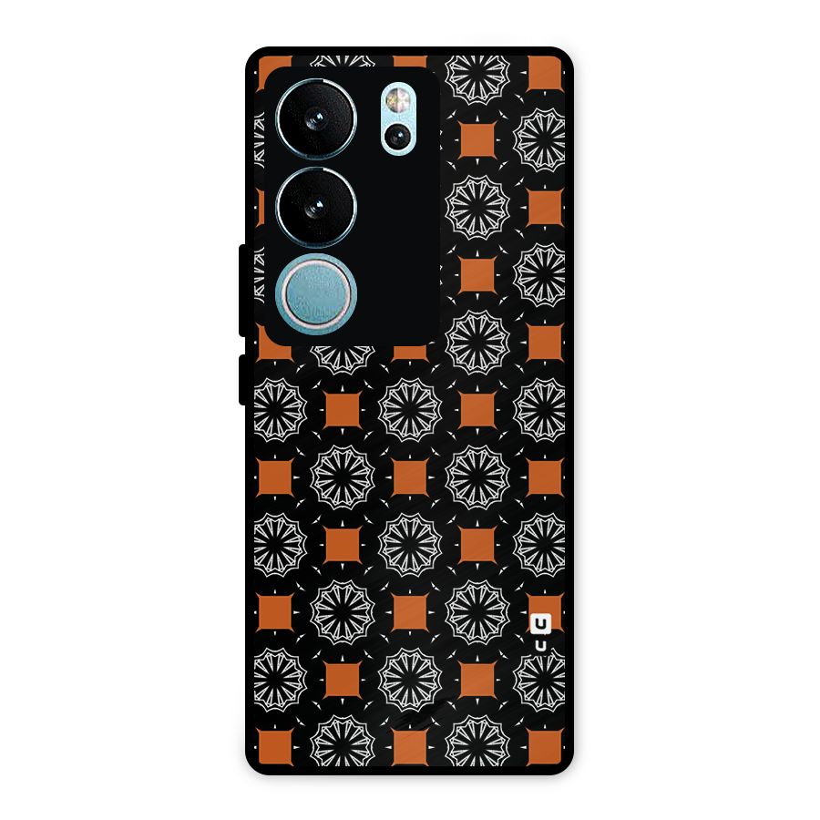 Decorative Wrapping Pattern Metal Back Case for Vivo V29
