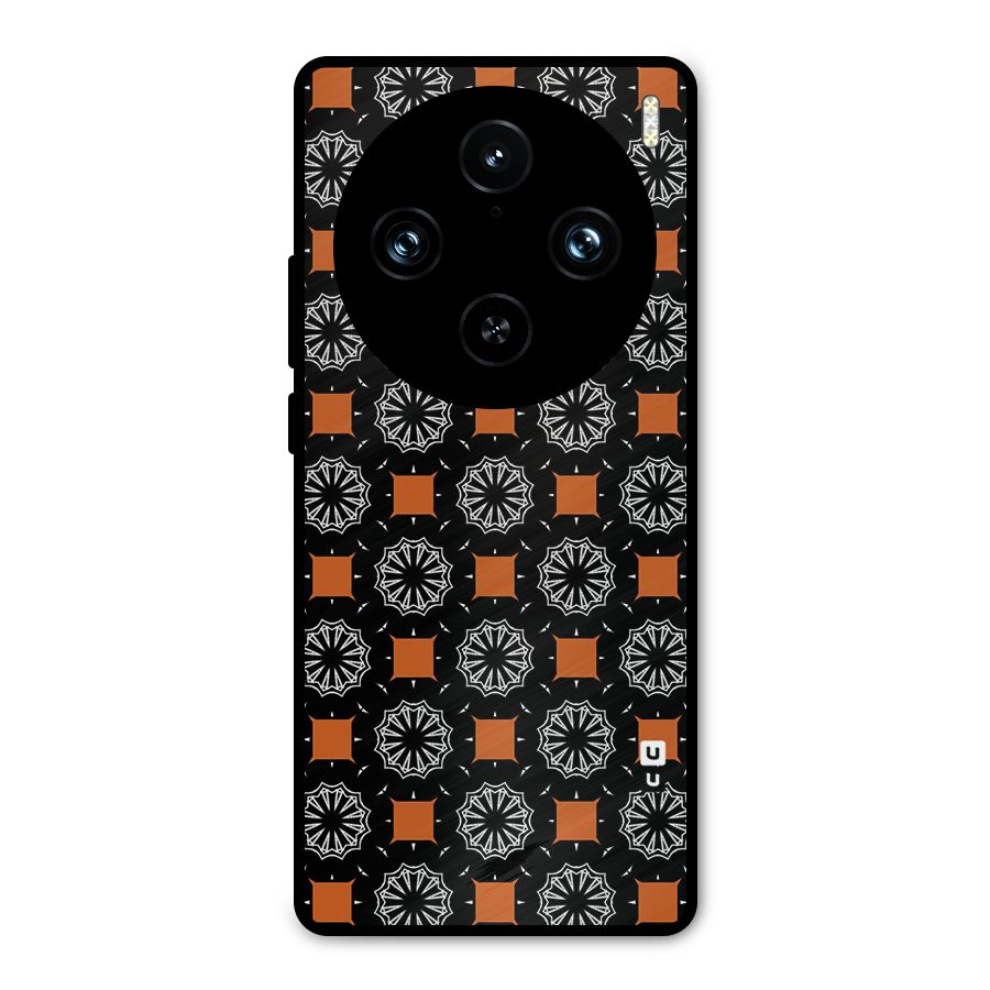 Decorative Wrapping Pattern Metal Back Case for Vivo X100 Pro