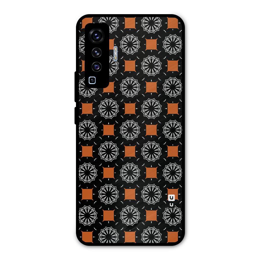 Decorative Wrapping Pattern Metal Back Case for Vivo X50