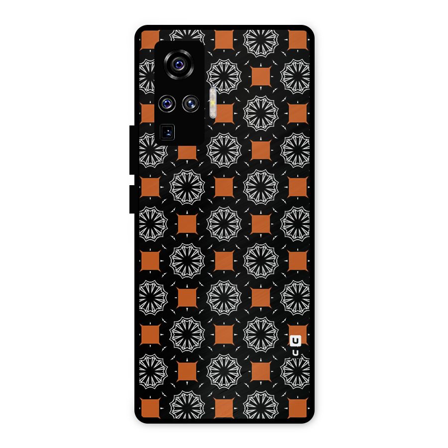 Decorative Wrapping Pattern Metal Back Case for Vivo X50 Pro