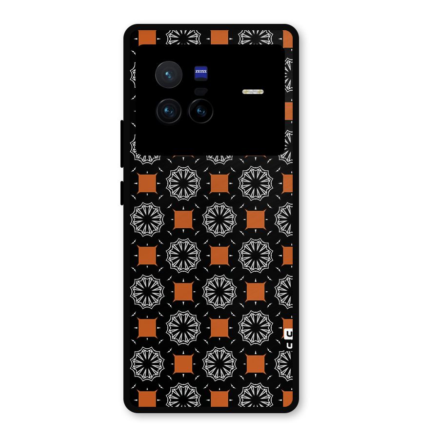 Decorative Wrapping Pattern Metal Back Case for Vivo X80