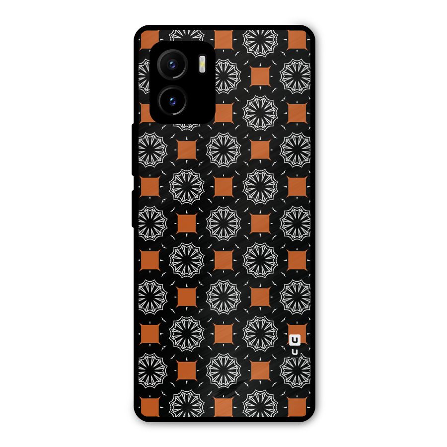 Decorative Wrapping Pattern Metal Back Case for Vivo Y15s
