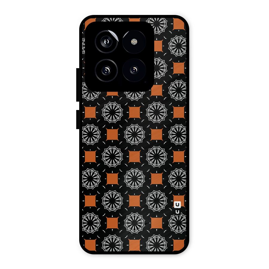 Decorative Wrapping Pattern Metal Back Case for Xiaomi 14