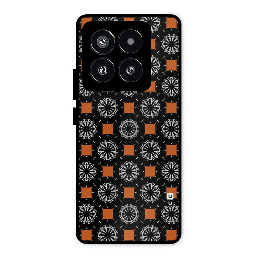 Decorative Wrapping Pattern Metal Back Case for Xiaomi 14 Pro