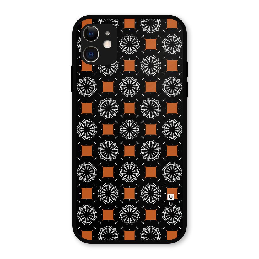 Decorative Wrapping Pattern Metal Back Case for iPhone 11