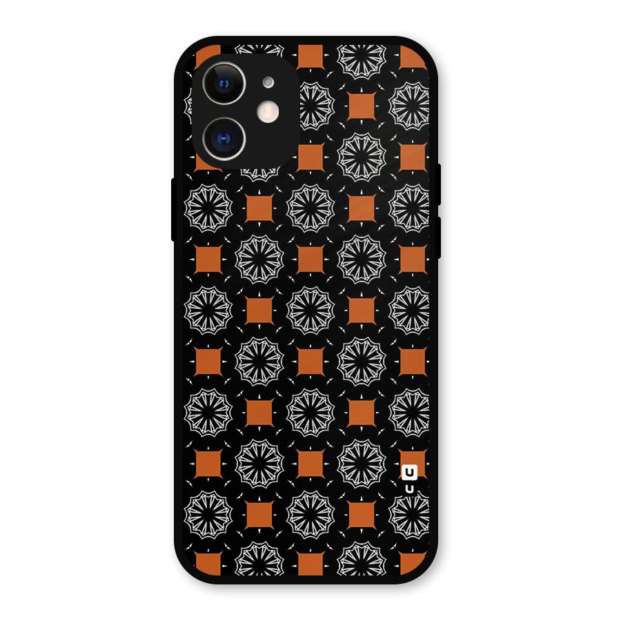 Decorative Wrapping Pattern Metal Back Case for iPhone 12