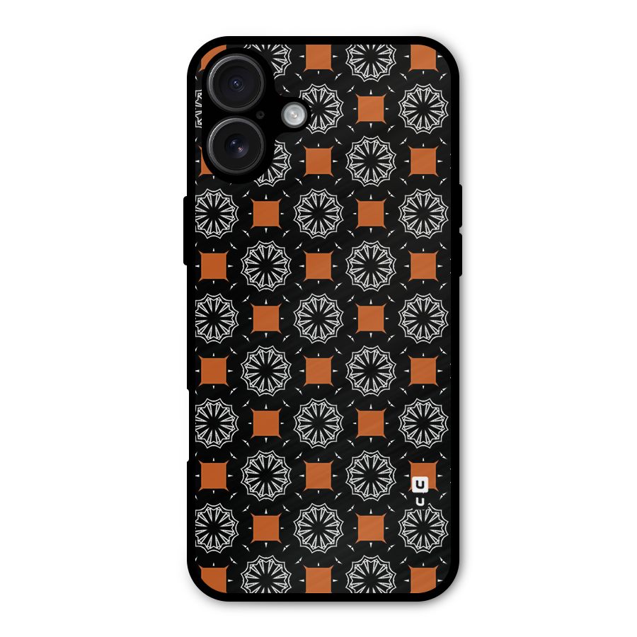 Decorative Wrapping Pattern Metal Back Case for iPhone 16 Plus