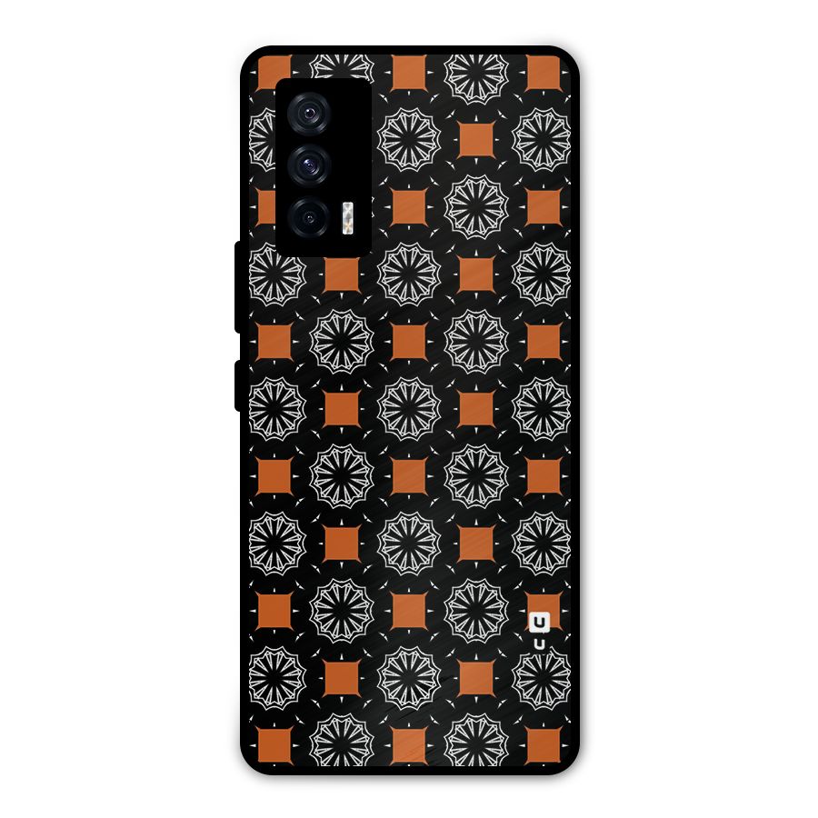 Decorative Wrapping Pattern Metal Back Case for iQOO 7 5G