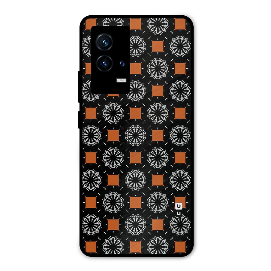 Decorative Wrapping Pattern Metal Back Case for iQOO 9 5G
