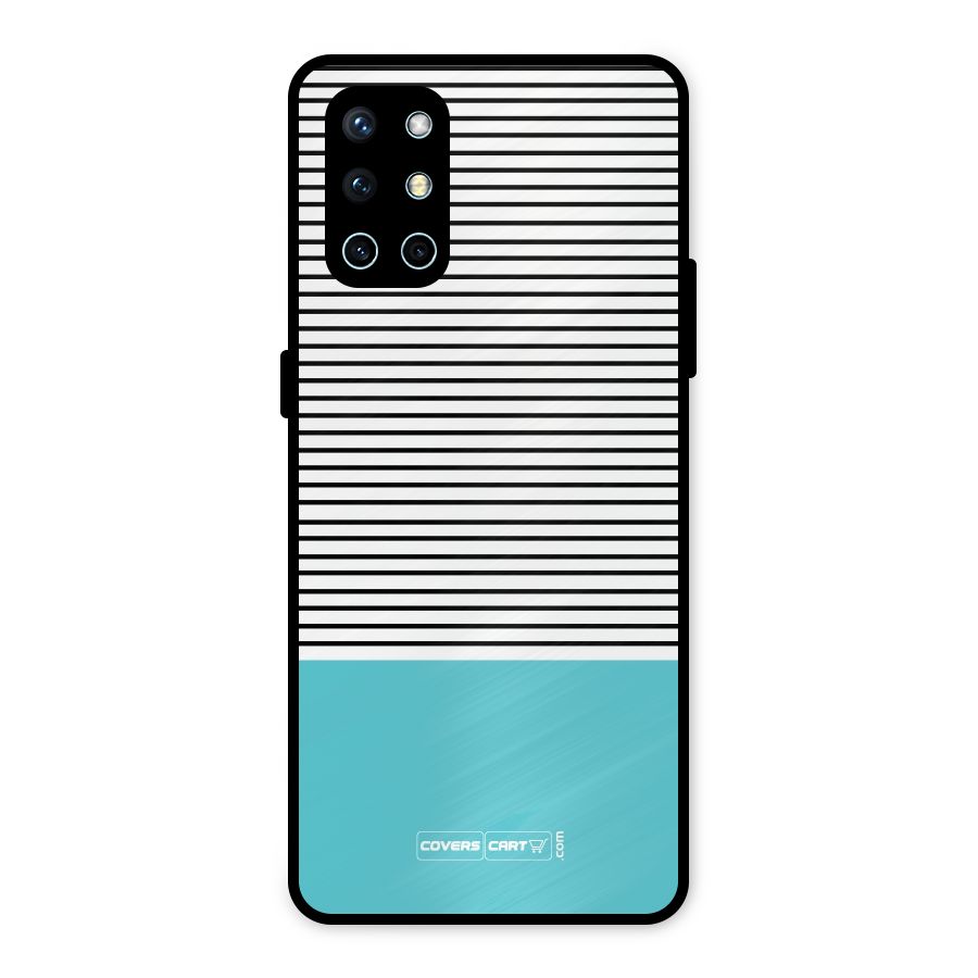 Deep Sky Blue Stripes Metal Back Case for OnePlus 9R