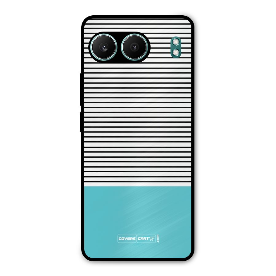 Deep Sky Blue Stripes Metal Back Case for OnePlus Nord 4