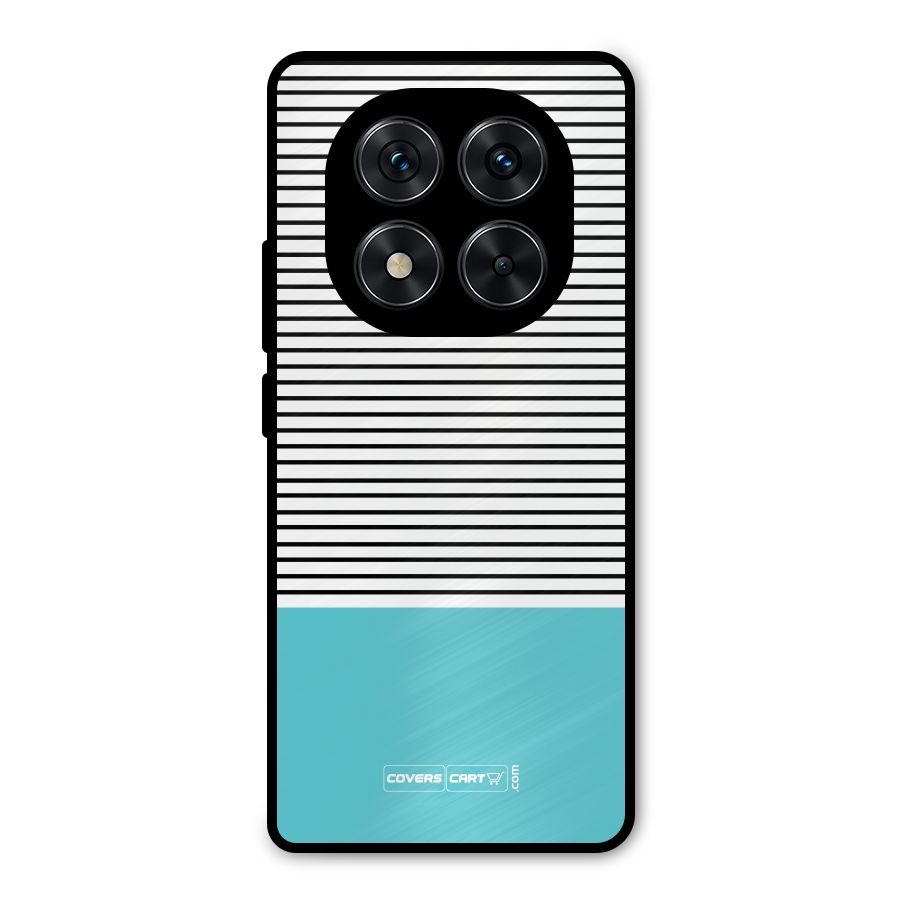 Deep Sky Blue Stripes Metal Back Case for Poco X7