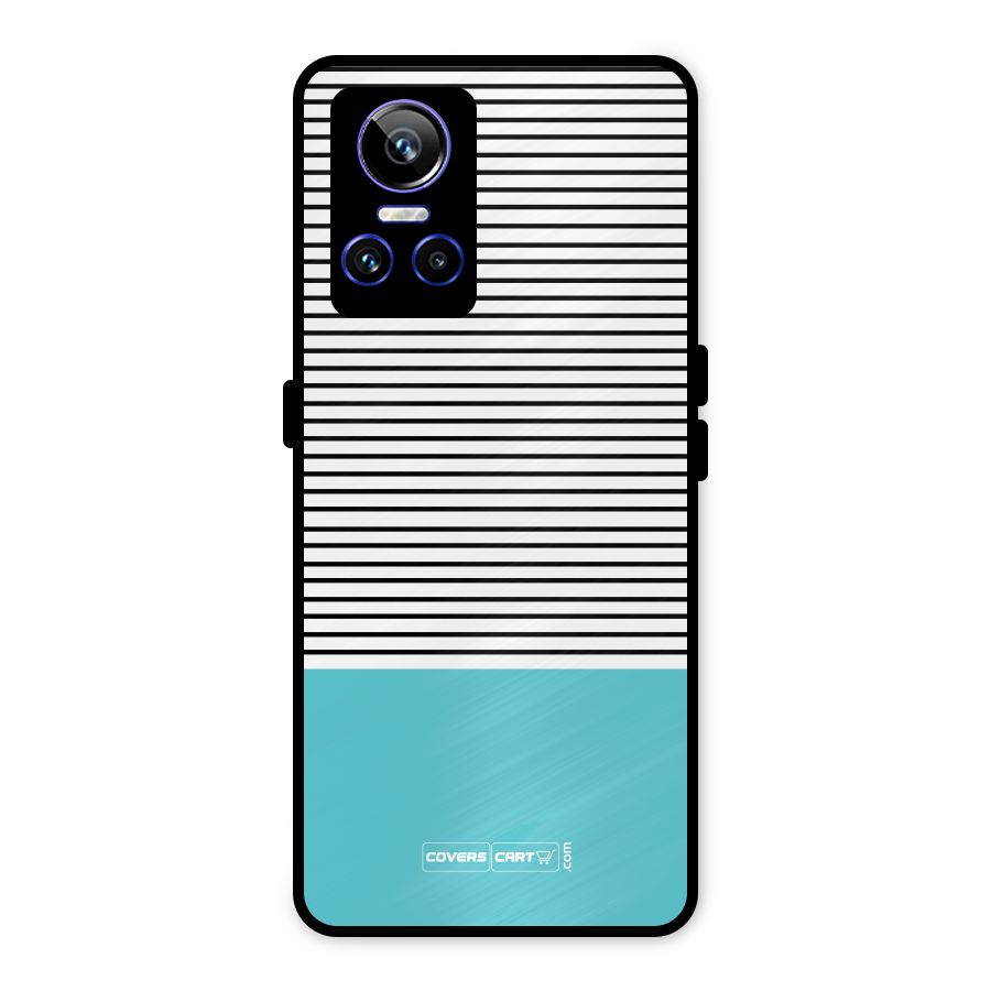 Deep Sky Blue Stripes Metal Back Case for Realme GT Neo 3