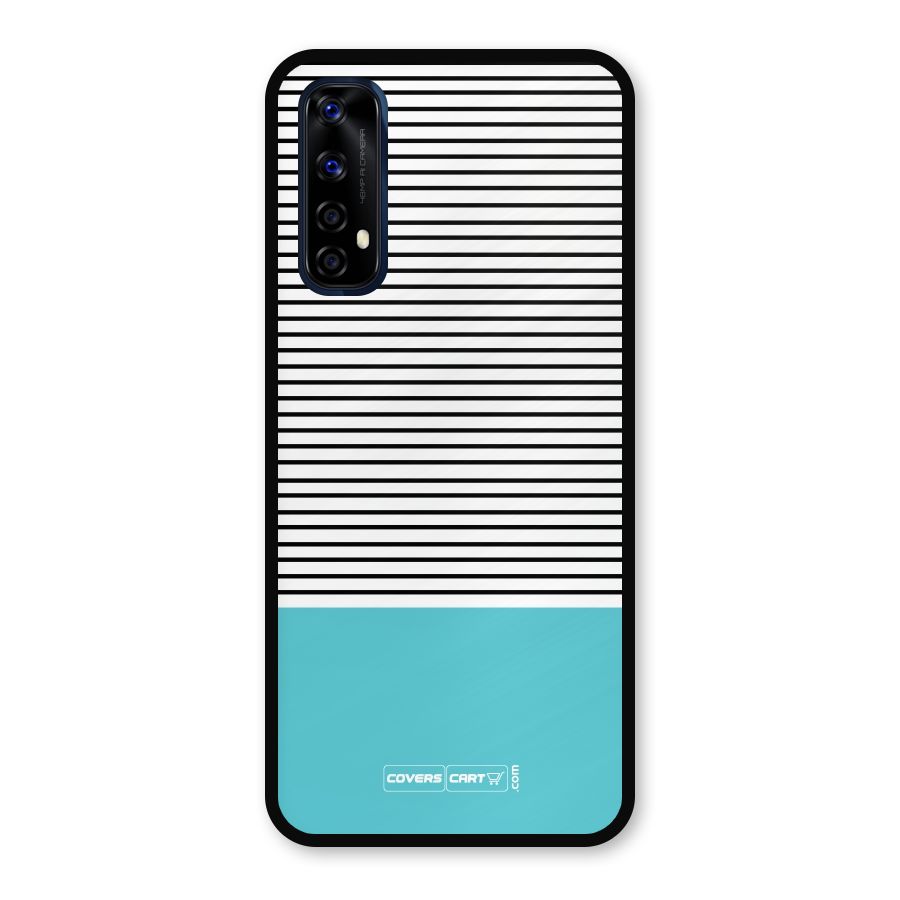 Deep Sky Blue Stripes Metal Back Case for Realme Narzo 20 Pro